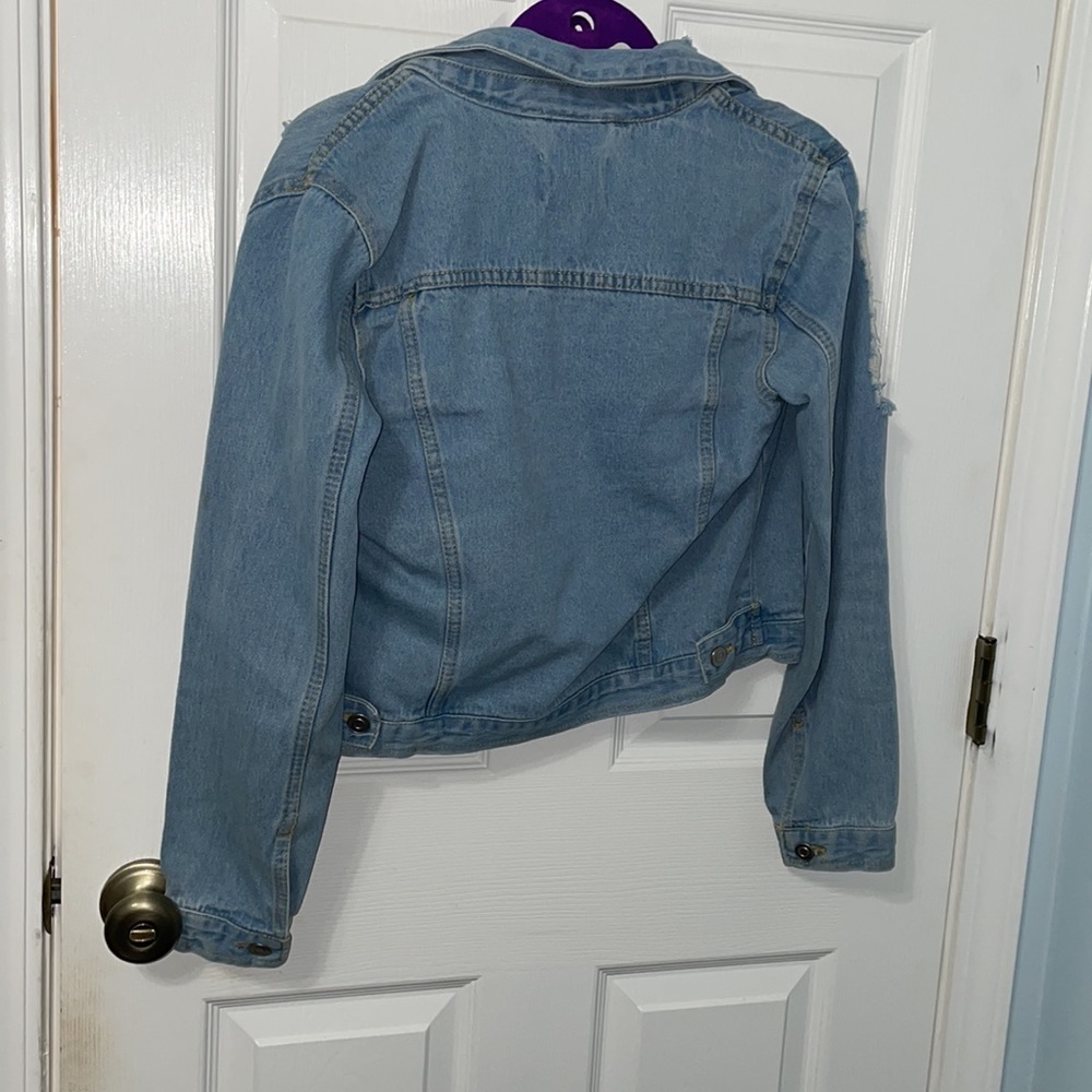 Love Tree Distressed Denim Jacket - Picture 2 of 3